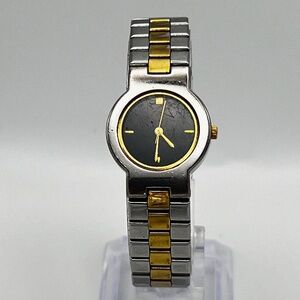 Citizen Vintage Petite Round Black Silver and Gold tones Ladies Watch Working